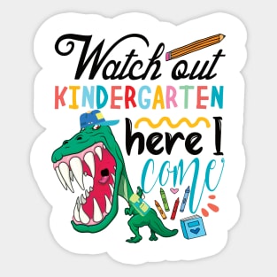 watch out Kindergarten here I come .. pre school graduation gift Sticker